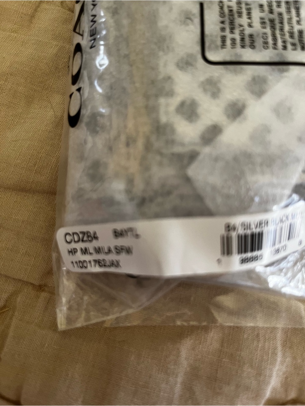 Coach Compact Wallet Silver Leather With Black Hearts - Picture 8 of 13